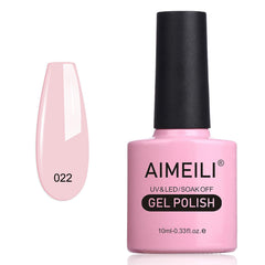 AIMEILI Rose Nude 022: esmalte gel brillo para uñas en casa
