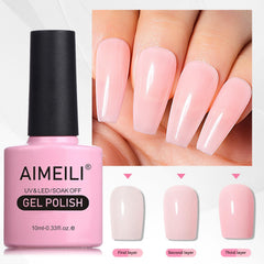 AIMEILI Rose Nude 022: efecto gel para uñas brillantes