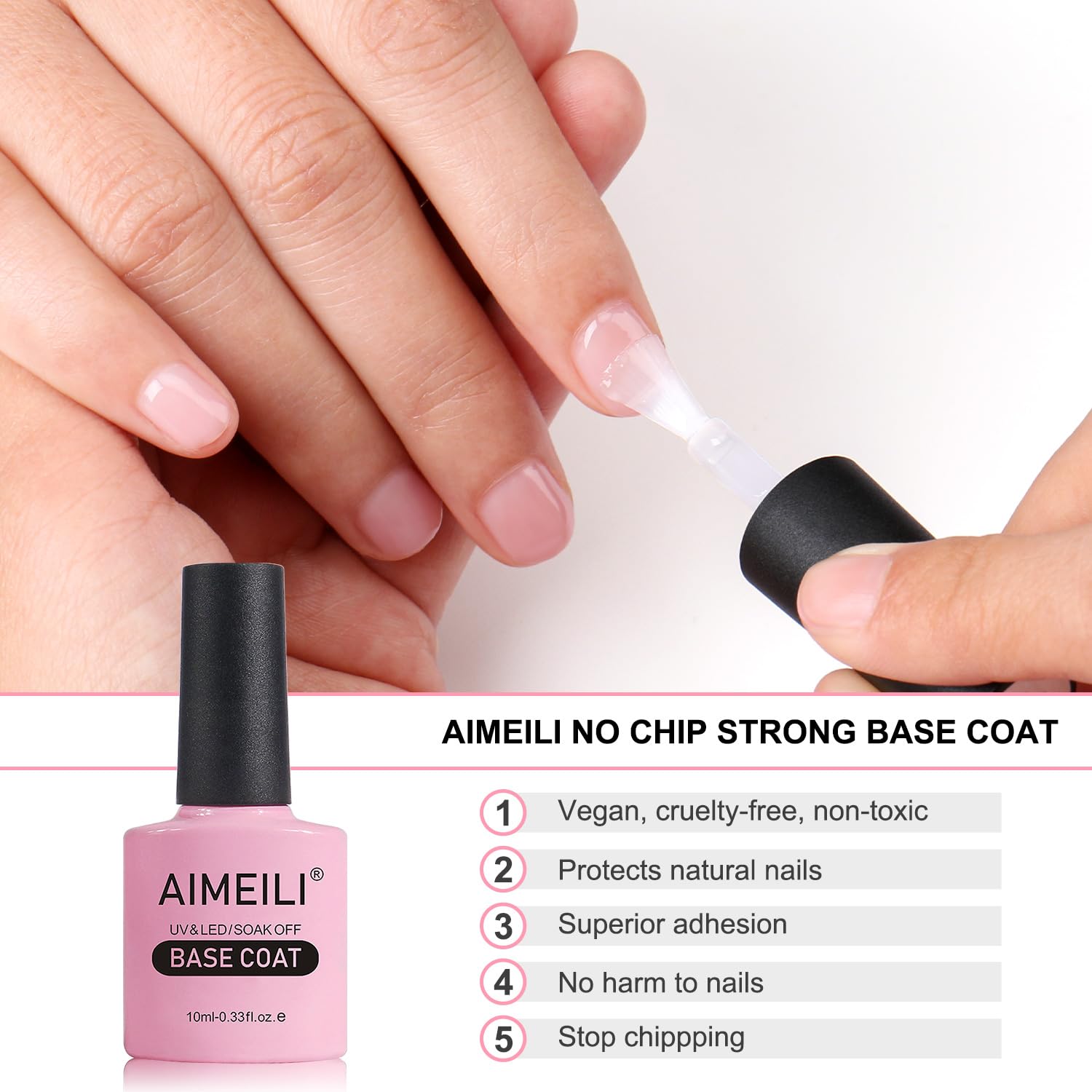 AIMEILI Gel Nail brillo sedoso y uniforme
