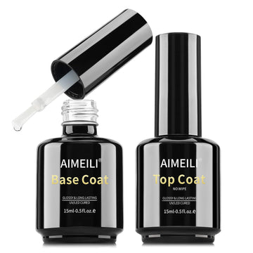 Kit base y capa superior de AIMEILI para una manicura duradera.