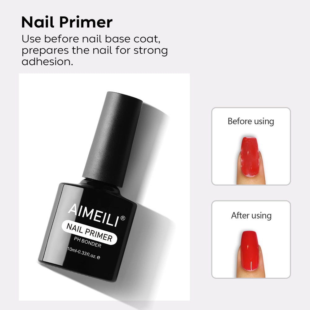AIMEILI primer de preparación para uñas, aplicación en uña