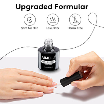 AIMEILI primer de preparación para uñas, compatible con gel y polvo