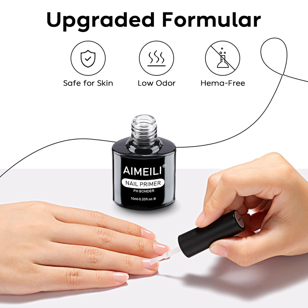 AIMEILI primer de preparación para uñas, compatible con gel y polvo