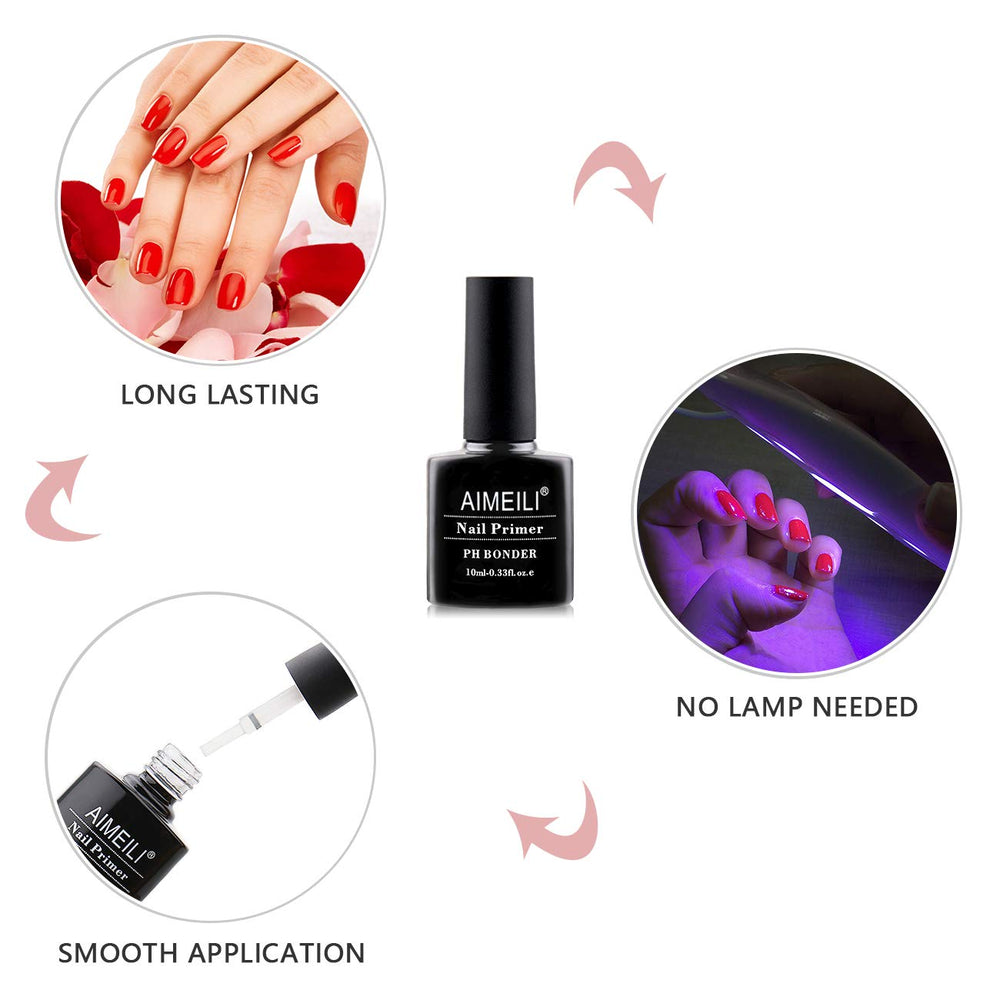 AIMEILI primer de preparación para uñas, compatible con gel y polvo acrílico