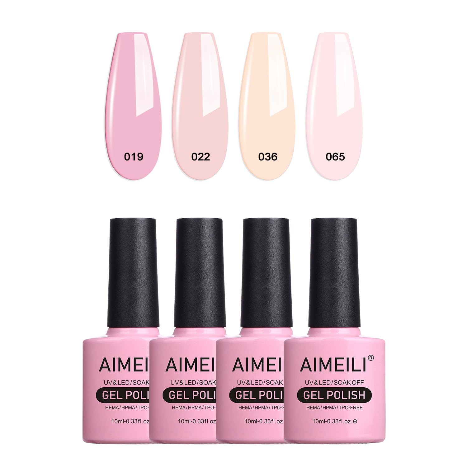 AIMEILI gel tono natural, aplicación suave para uñas, acabado uniforme.