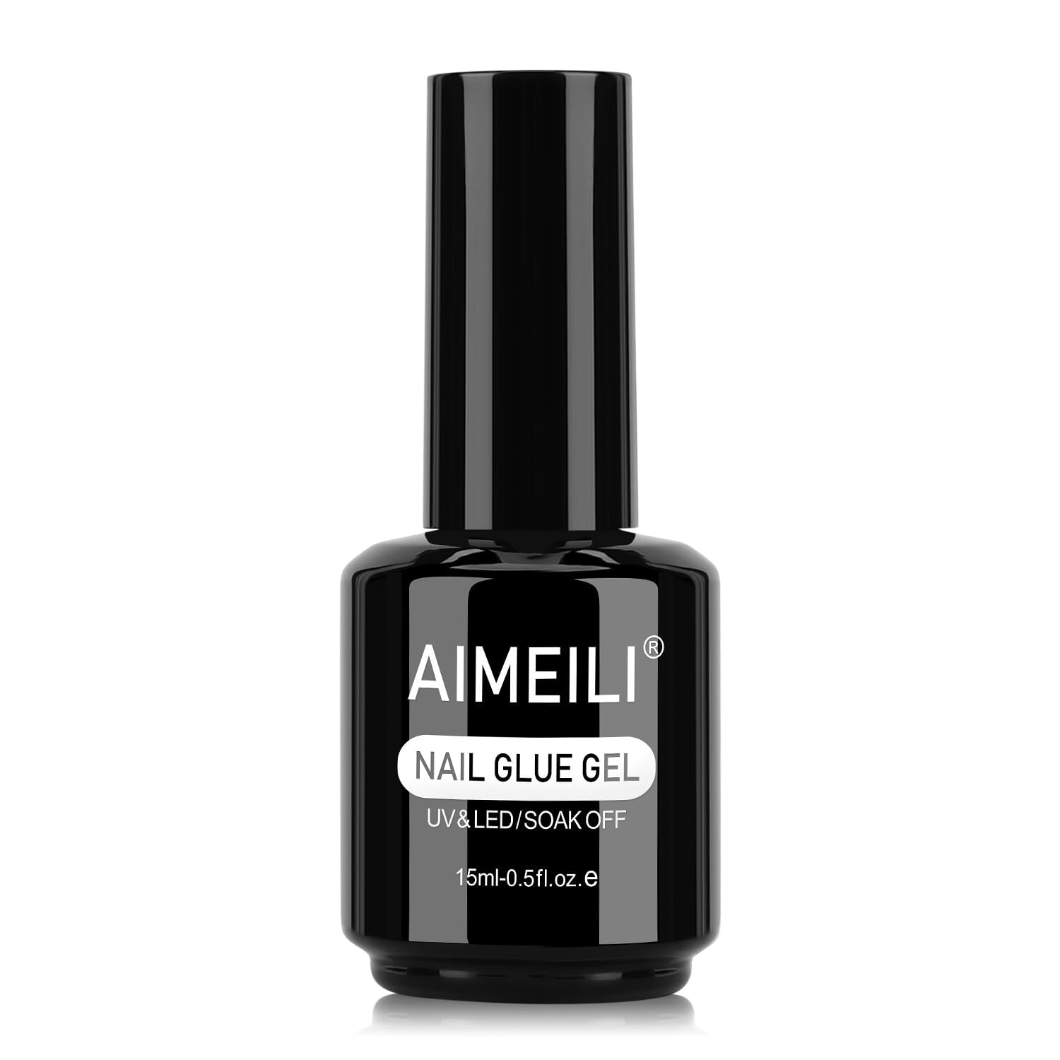 AIMEILI pegamento uñas 2en1 en frasco de 15ml, adhesivo rápido para uñas.
