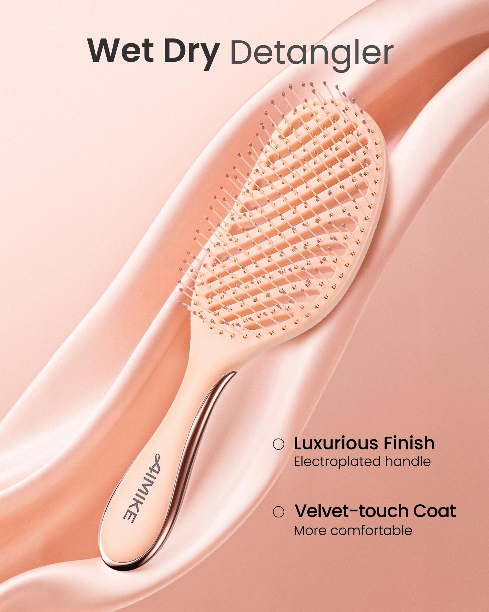 Cerdas suaves de AIMIKE para desenredar sin tirar el cabello fino
