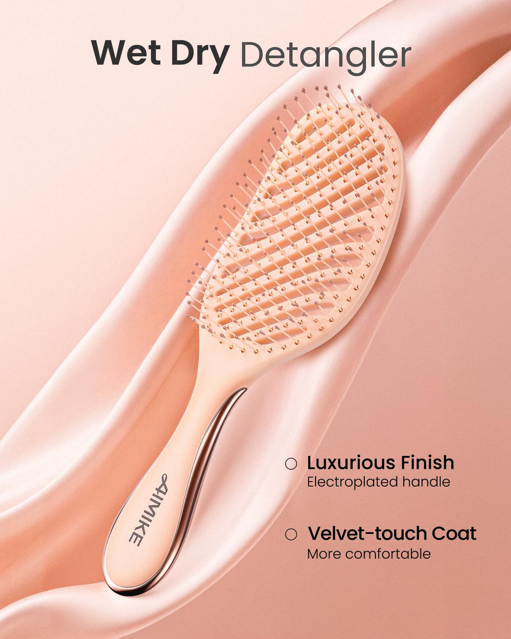 Cerdas suaves de AIMIKE para desenredar sin tirar el cabello fino