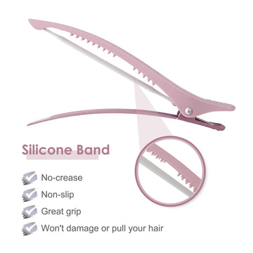 AIMIKE pinzas de sección con silicona, ideal para secado y rizos sin marcas.