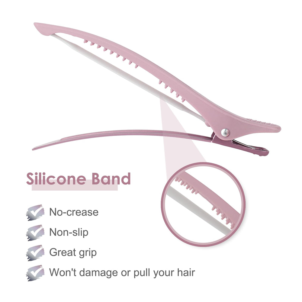 AIMIKE pinzas de sección con silicona, ideal para secado y rizos sin marcas.