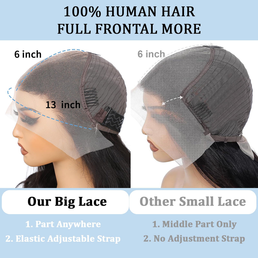 Encaje HD invisible Aimqueen 13x6, duradera y transpirable para peinados variados.
