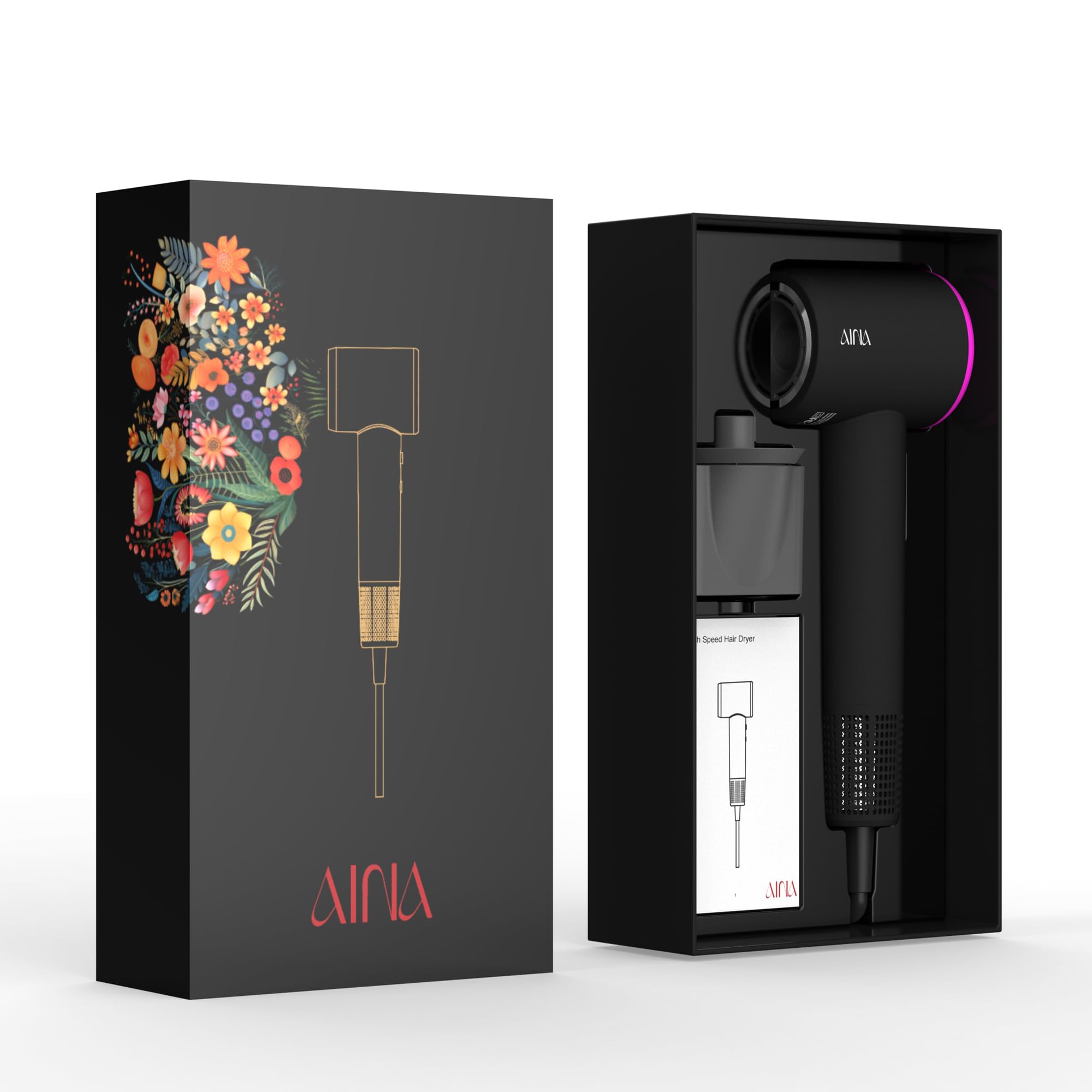 Aina diseño compacto y ligero para viaje cómodo.