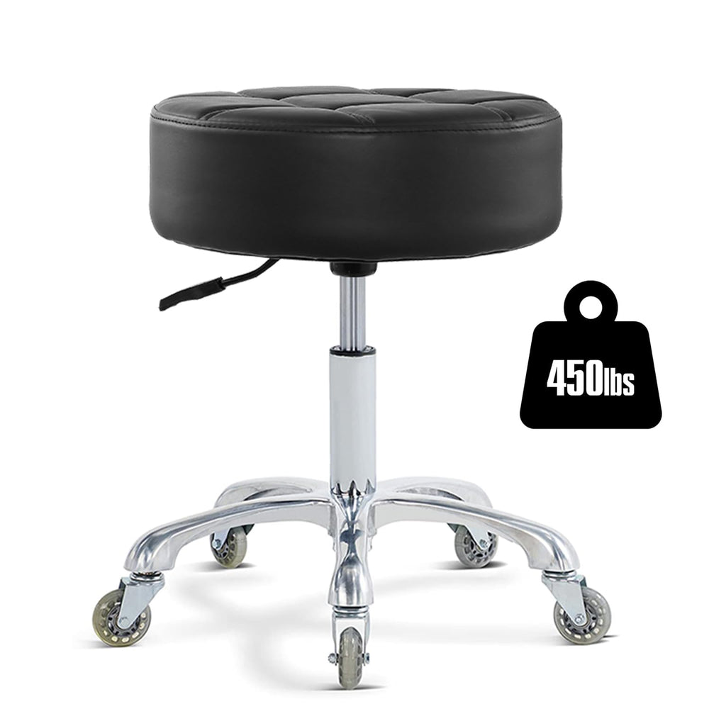 Ainilaily taburete rodante con asiento grueso, comodidad duradera para sesiones de masaje o estética.