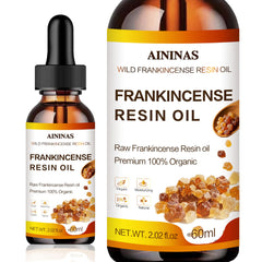 AININAS Aceite de resina de incienso: botella elegante para cuidado diario