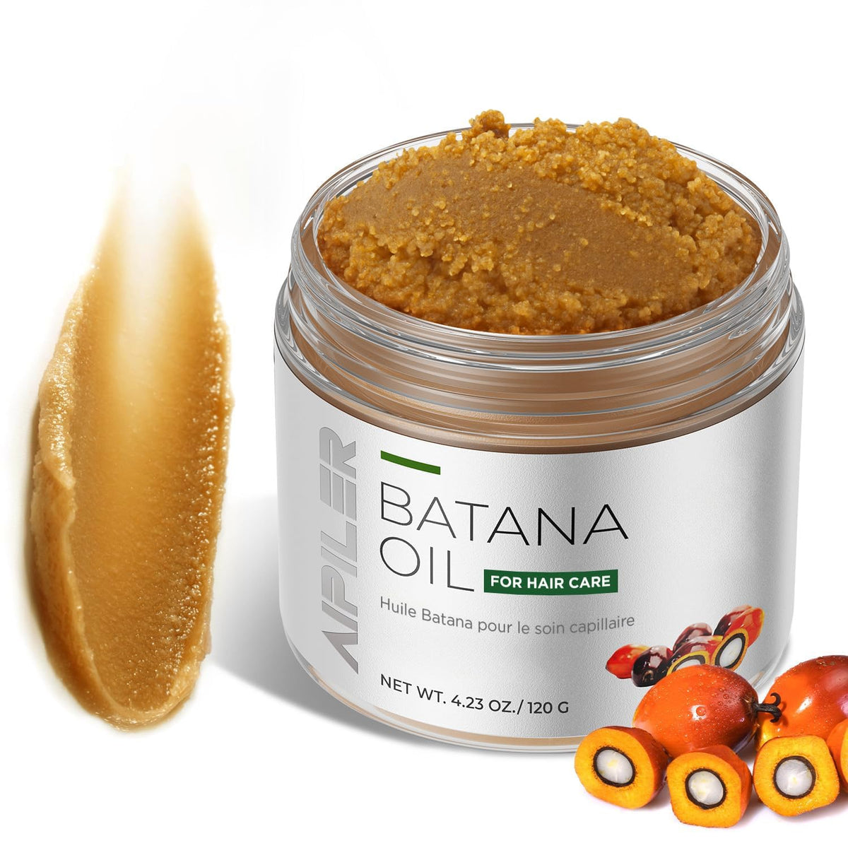 AIPILER Batana Oil en envase, cabello más fuerte y nutrido.