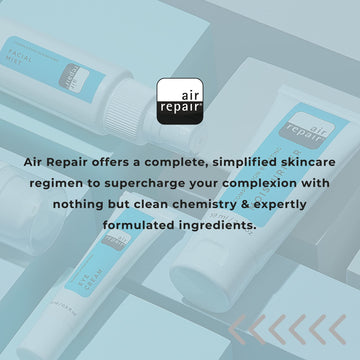 Air Repair Complexion Boosting Moisturizer application scene suggests easy daily use.
