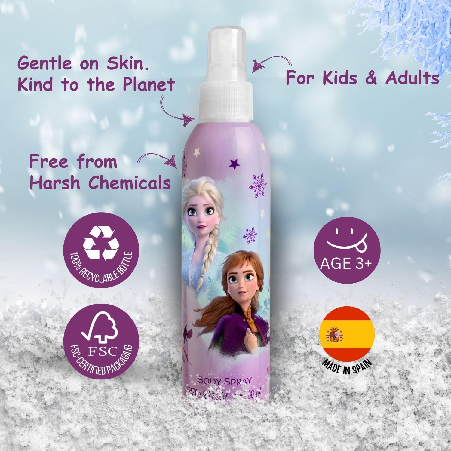Air-Val Disney Frozen II Kids uso diario: fragancia persistente sin irritar la piel sensible.