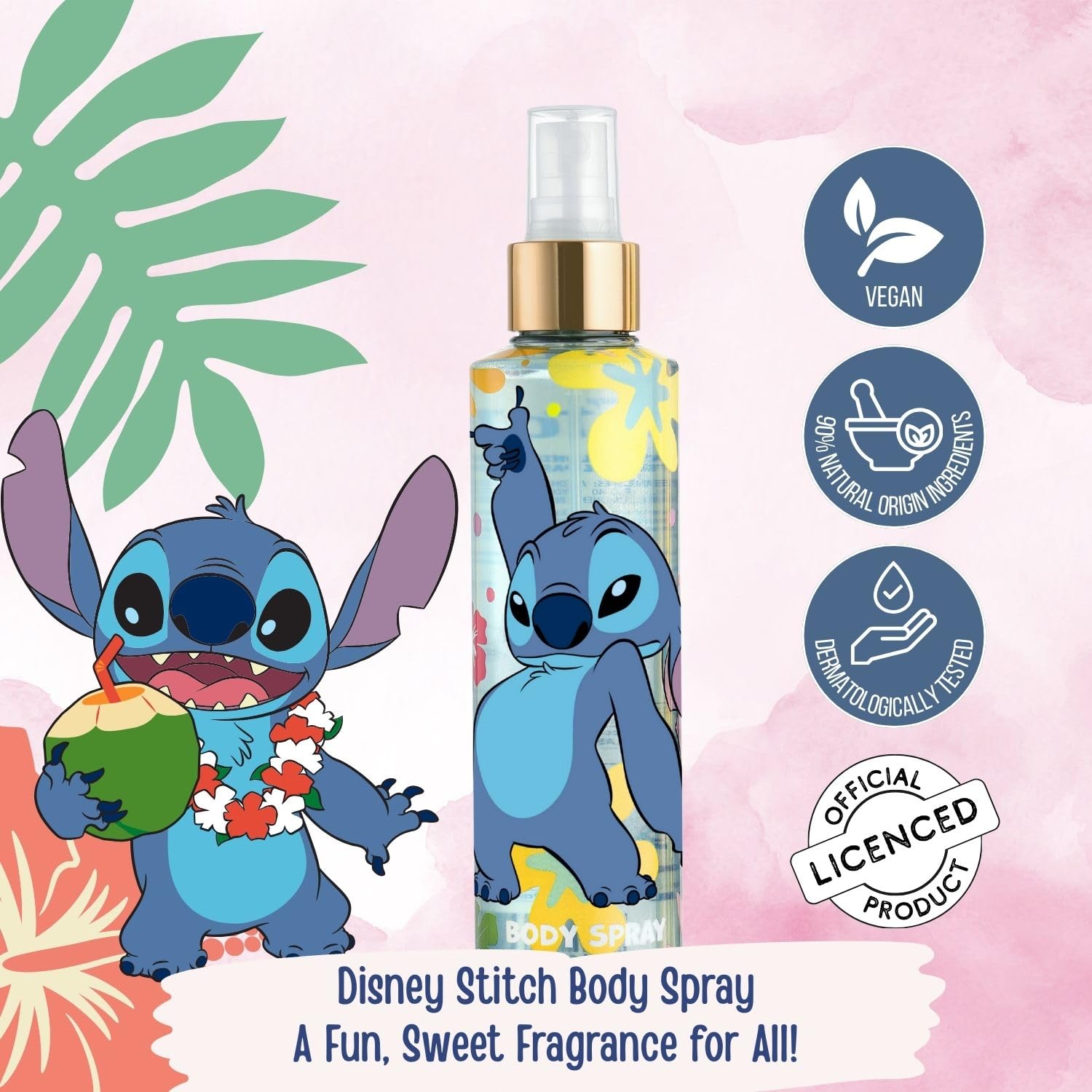 Air-Val Disney Stitch Bruma Corporal etiqueta atractiva para fans