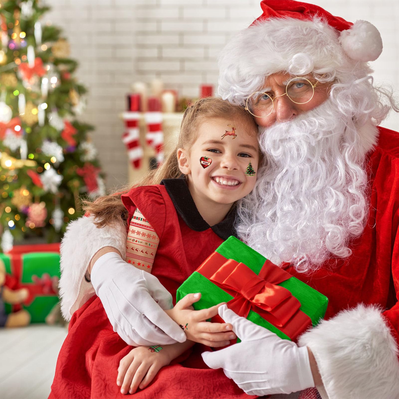 Tatuajes de arbol navidad AIRNOGO, para manualidades navideñas.
