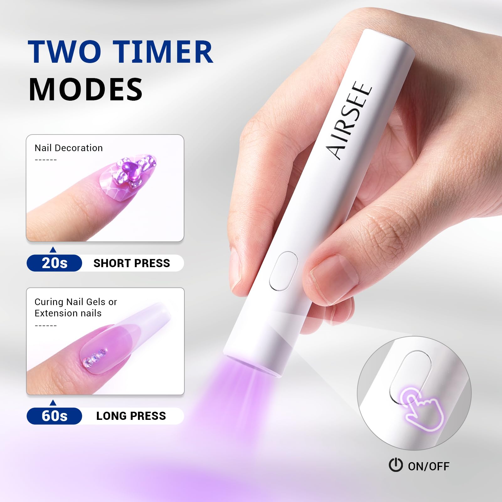 Airsee: batería recargable de 300 mAh para manicura sin cables