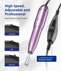 Carga USB de AIRSEE, manicura y pedicura en cualquier lugar.