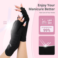 AIRSEE guantes sin dedos para manicura permiten mayor libertad de movimiento