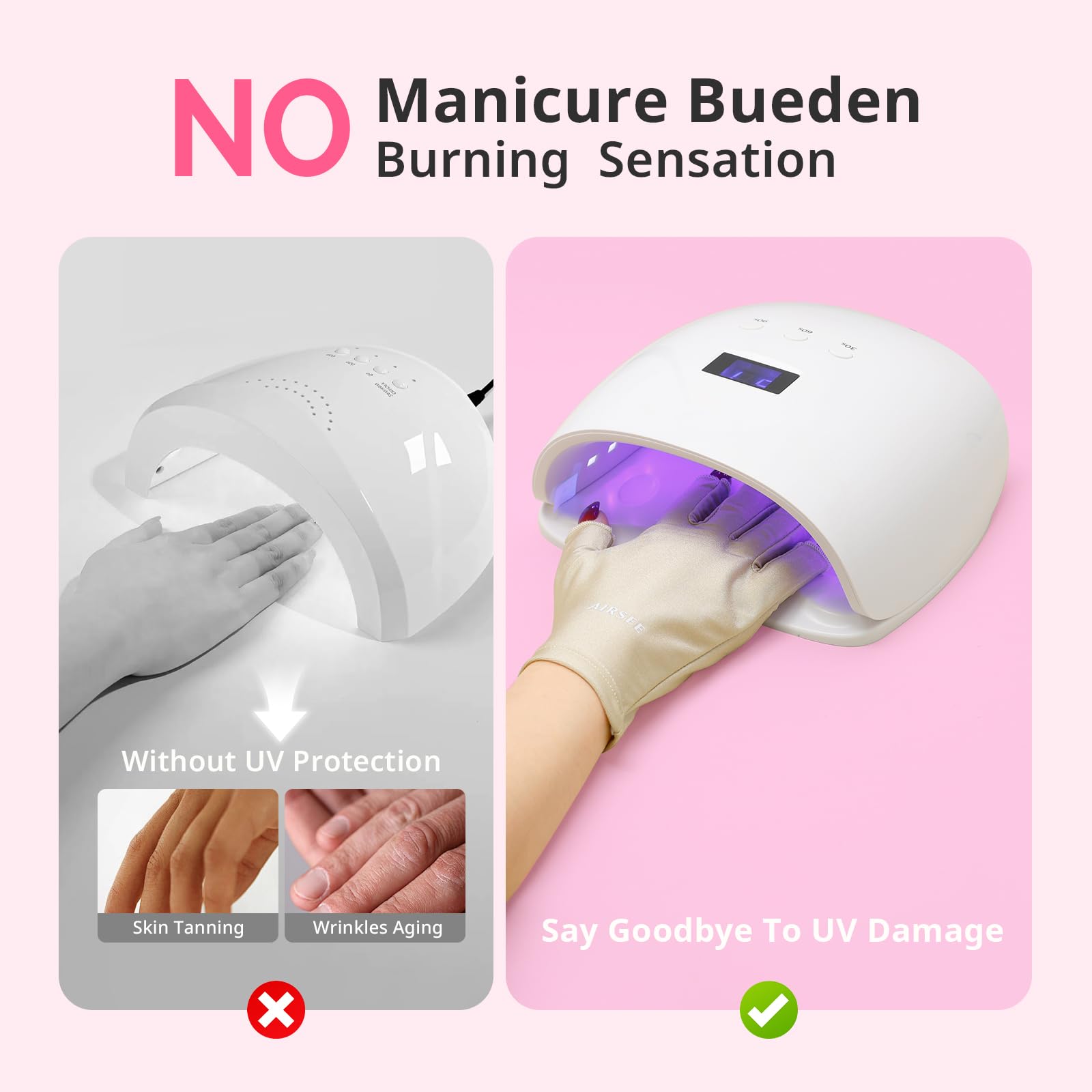 AIRSEE guantes UV con dedos extendidos ofrecen mayor cobertura