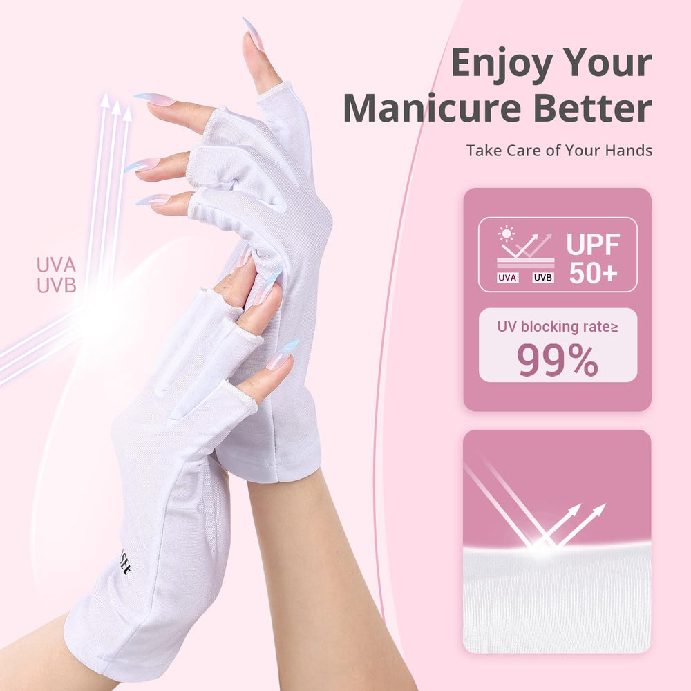 AirSEE guantes UV con dedos extendidos para mayor cobertura
