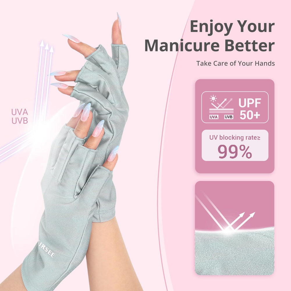 AirSEE guantes UV con dedos extendidos: cobertura total de las manos.