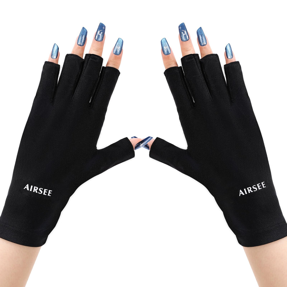 AIRSEE guantes UV para lámpara de uñas protegiendo la piel durante manicura