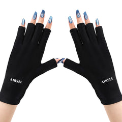 AIRSEE guantes UV para lámpara de uñas protegiendo la piel durante manicura