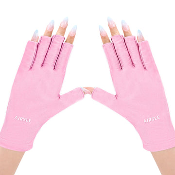 AIRSEE guantes UV para manicura protegen la piel durante la sesión de manicura.
