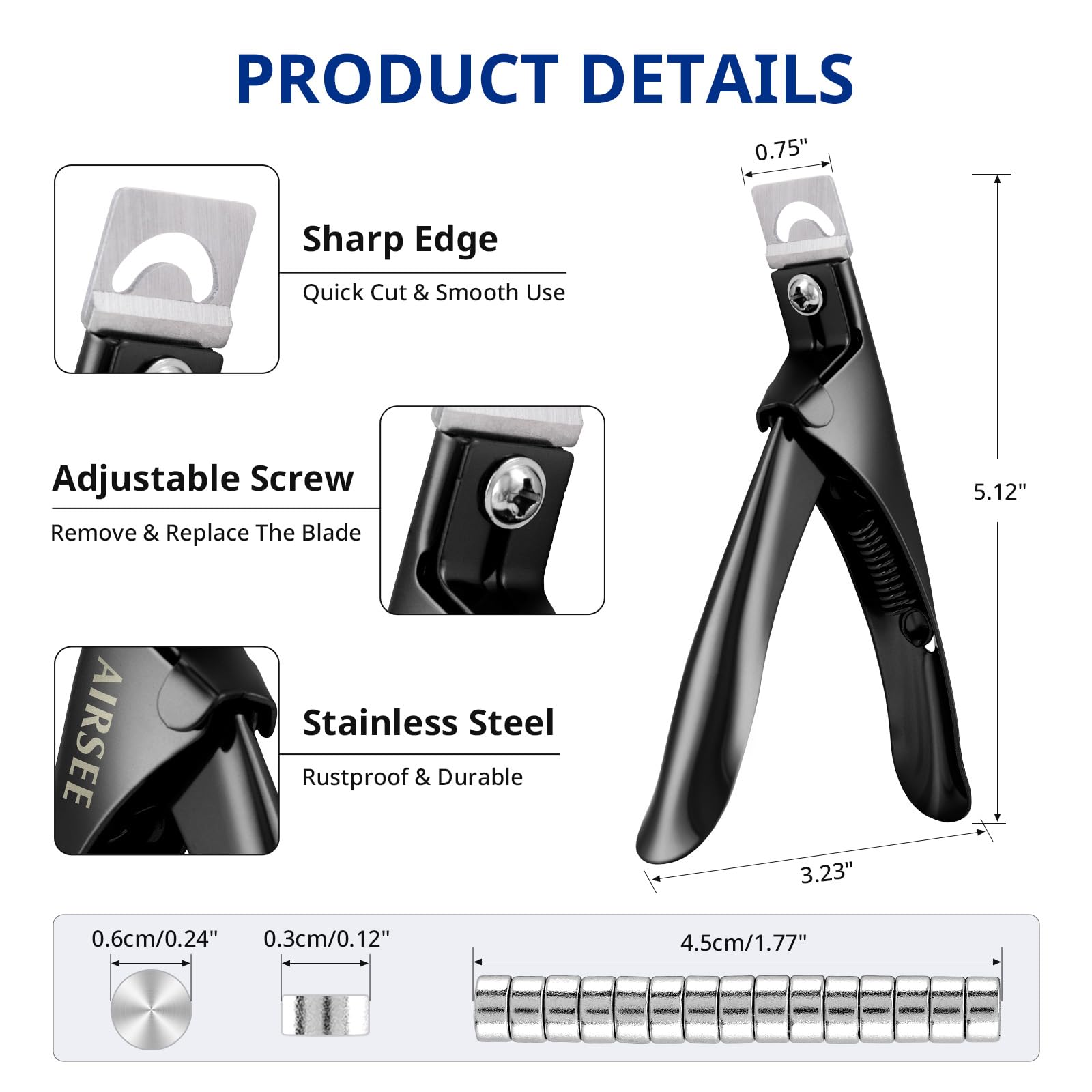 AIRSEE imanes ajustables para longitudes uniformes en segundos
