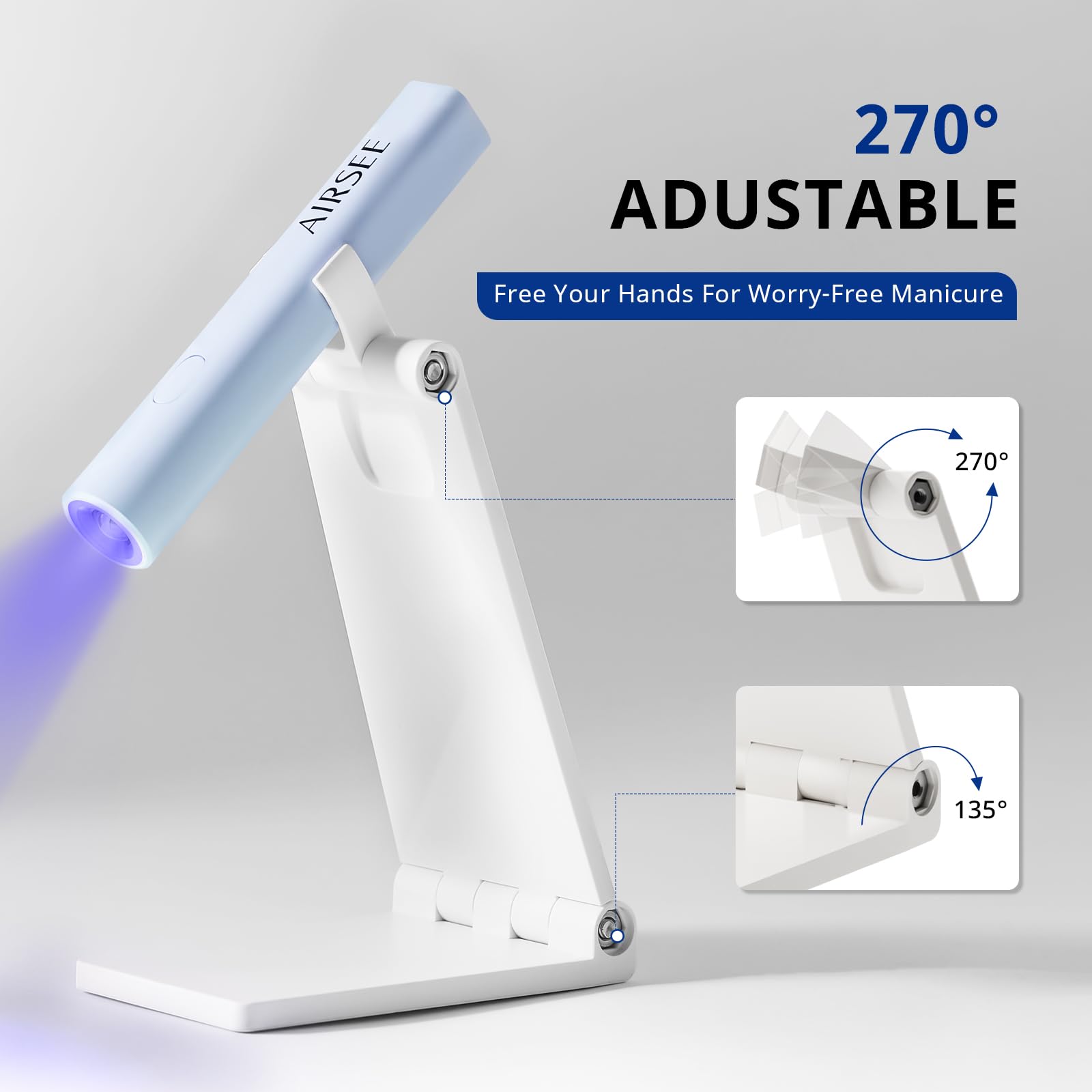 Airsee Lámpara UV mini con cubierta protectora para ojos y piel.