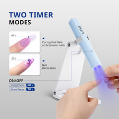 Airsee Lámpara UV mini con rotación de 270 grados para mayor comodidad.