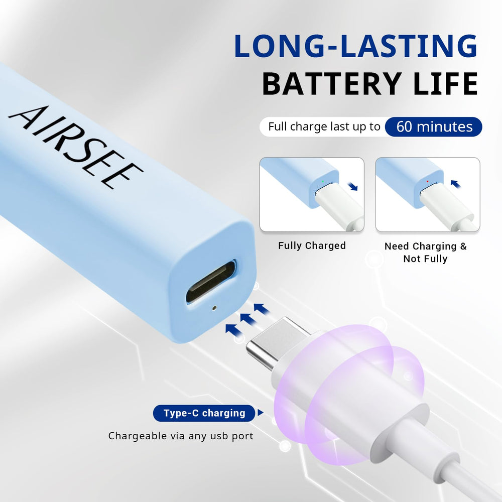 Airsee Lámpara UV mini con temporizadores de 20 y 60 segundos.