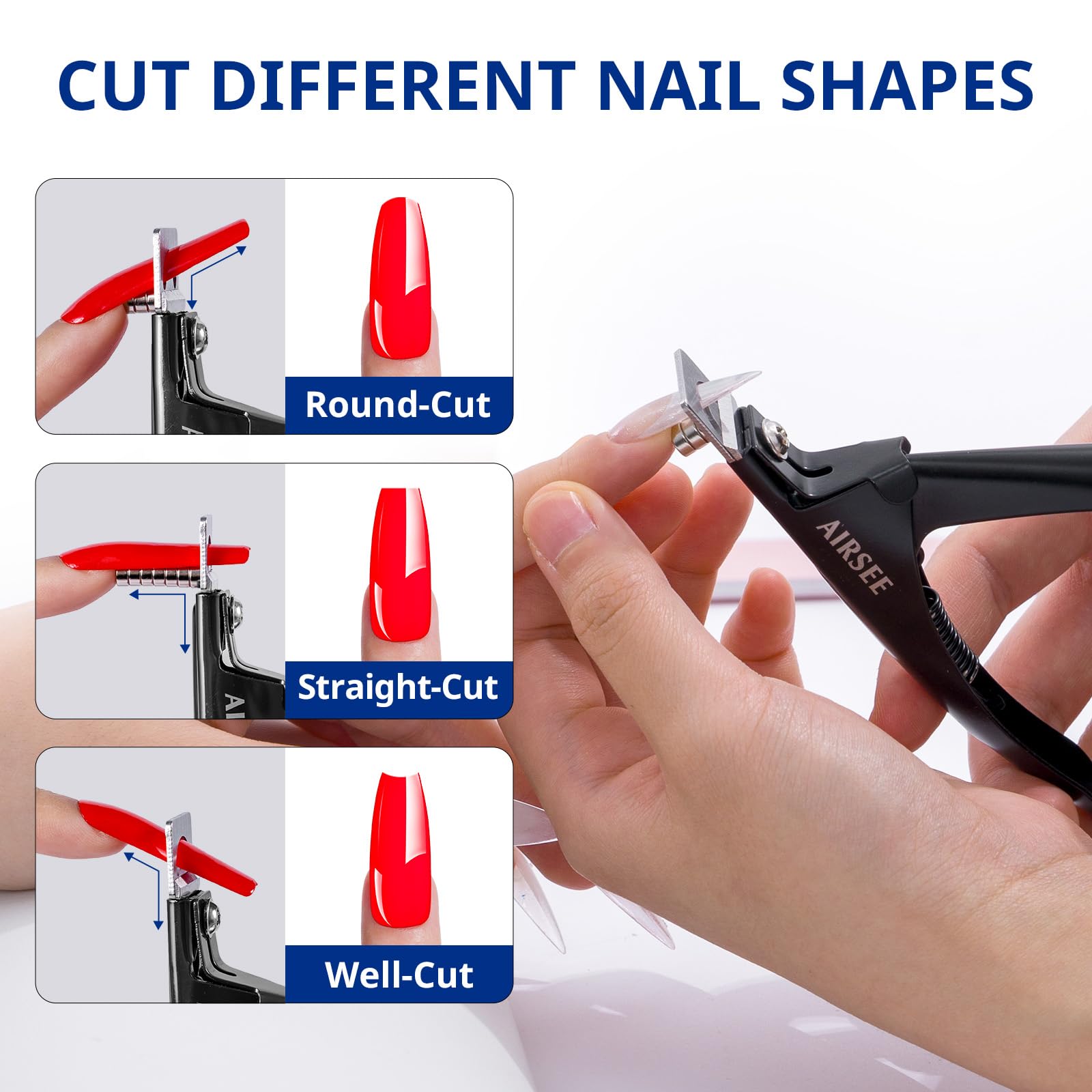AIRSEE mango ergonómico ofrece comodidad durante la manicura