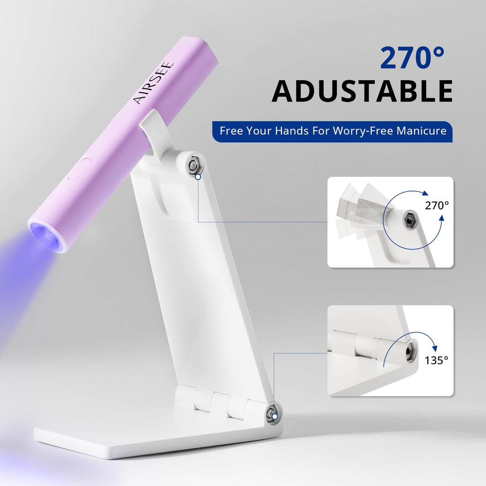 AIRSEE Lámpara UV con protección ocular y base giratoria para seguridad
