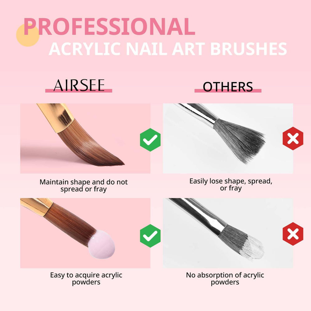 Uso profesional y para principiantes con pinceles AIRSEE para uñas.