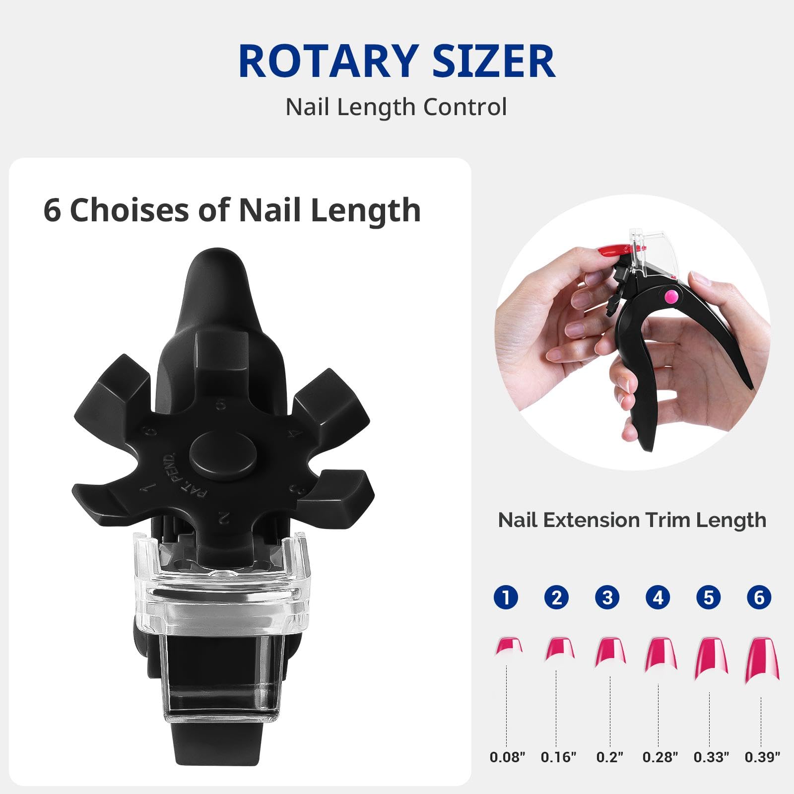 Airsee selector de longitud con 6 tallas para cortes uniformes