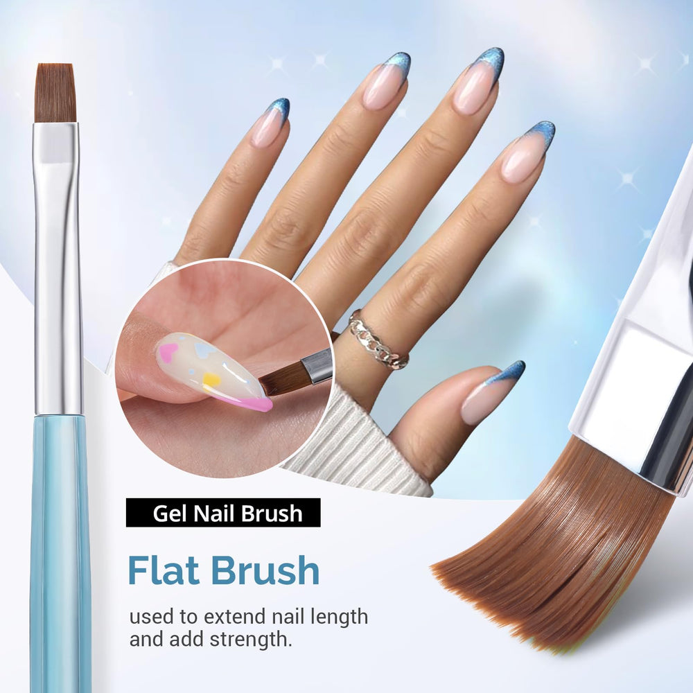 AirSEE set de 3 brochas para uñas, herramienta multiusos para uñas