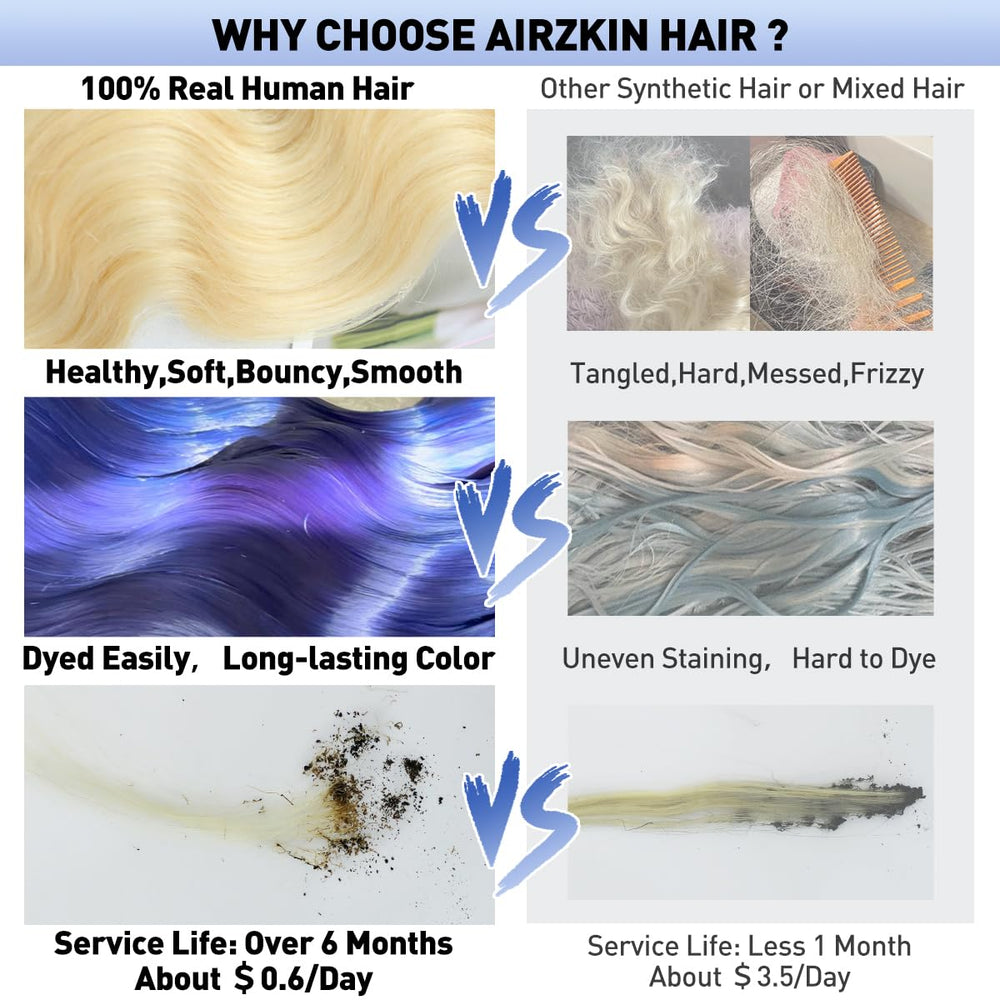 AirZKIN 613 lace front wig, ondulado corporal para look glamoroso.