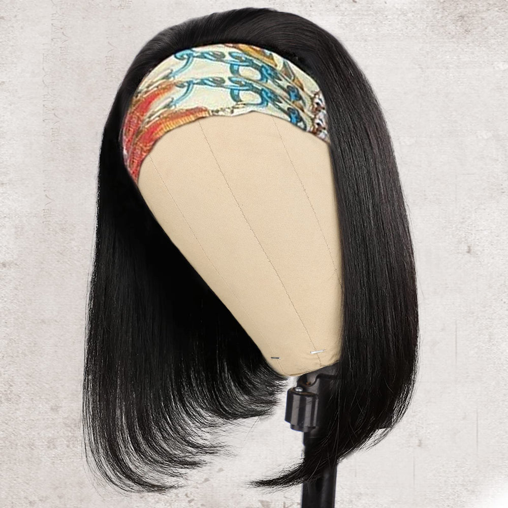 Peluca con diadema AISI bob, cierre velcro para fijación rápida y cómoda.