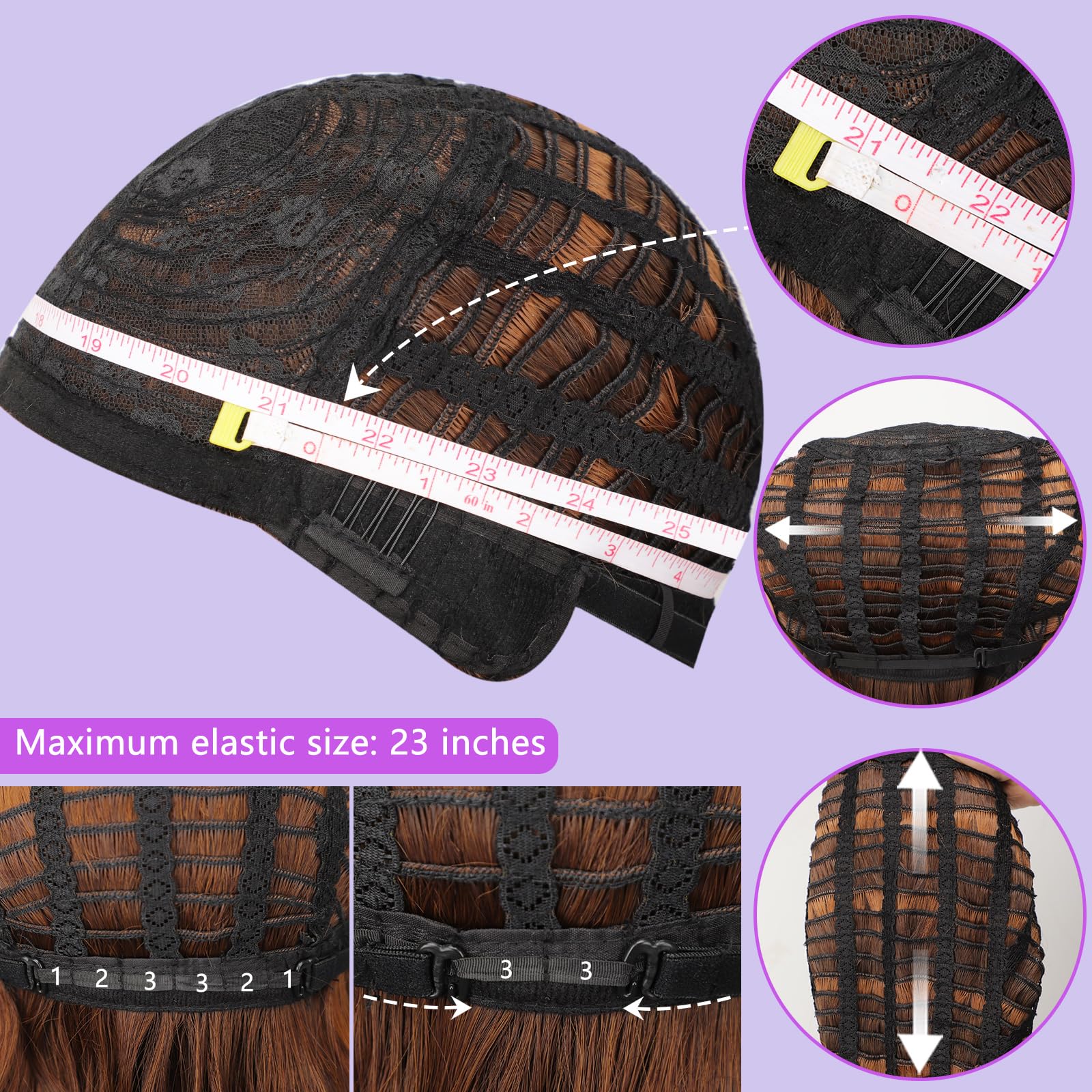 AISI HAIR ajuste con correas para circunferencia de 21.5 pulgadas