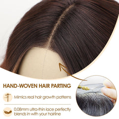 AISI HAIR ondas medias en marrón claro para looks casuales.