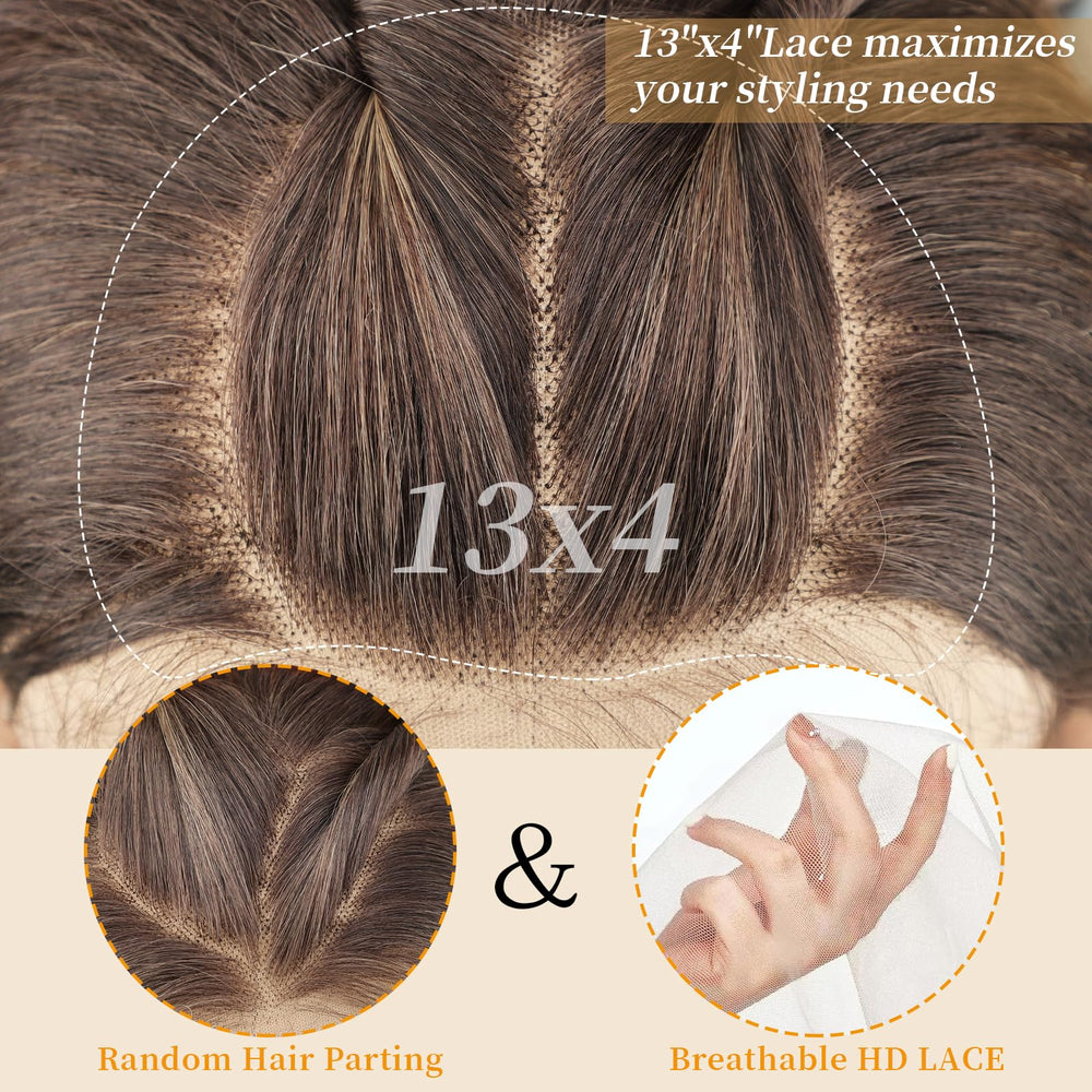 AISI HAIR peluca 13x4, fácil de colocar para principiantes.