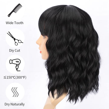 Peluca AISI HAIR textura sintética resistente al calor para peinados diarios