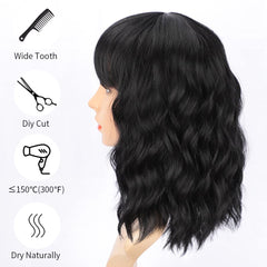 Peluca AISI HAIR textura sintética resistente al calor para peinados diarios