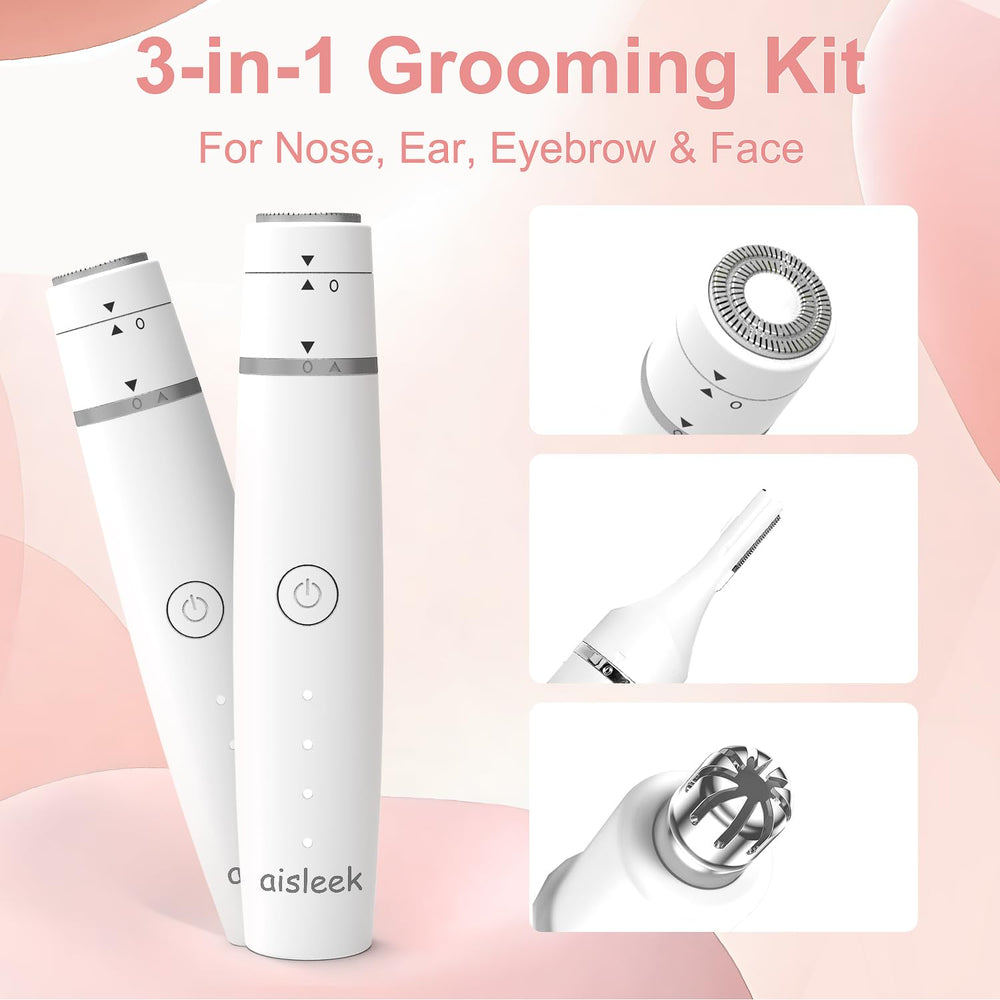 Aisleek afilador de pelo facial: afeitado cómodo para rostro suave.