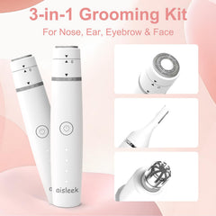 Aisleek afilador de pelo facial: afeitado cómodo para rostro suave.
